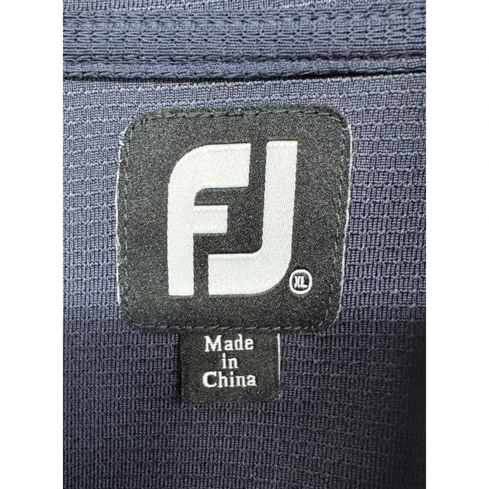 FootJoy Mens Golf 1/4 Zip Long Sleeve‎ Pullover White Navy Peformance Men's XL